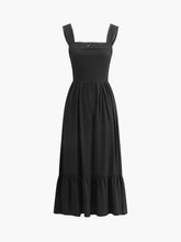Plissiertes Midikleid mit Schleifendekor
